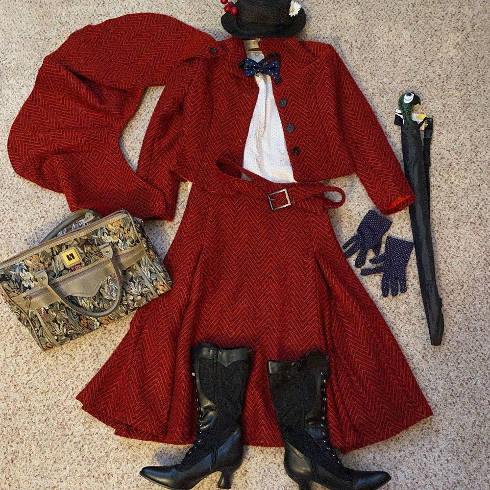 Mary Poppins Wool Suit Coat Costume & Accessories